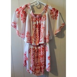 Show Me Your Mumu Sz S Casita Off Shoulder Mini Dress; Stunning Red White